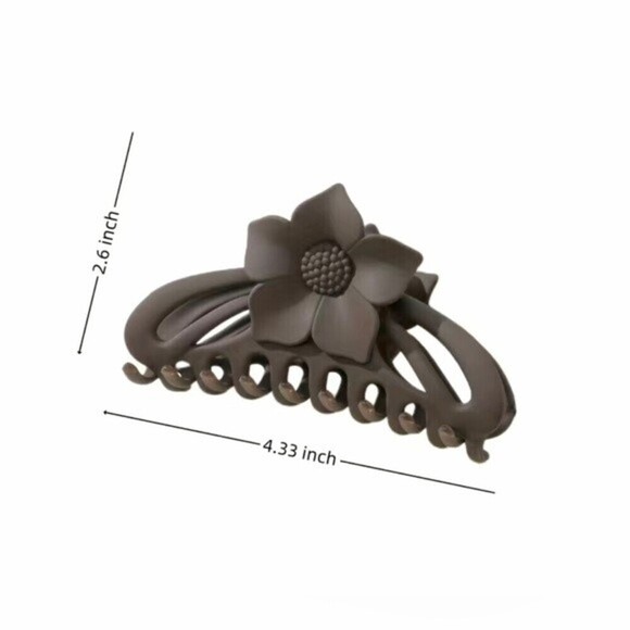 THREE LARGE Matte Boho Minimalist Large Flower Hair Clip​​ - Picture 5 of 7